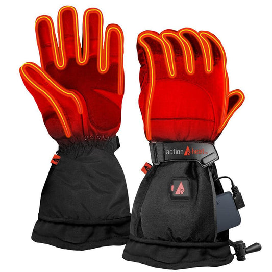 Men's Large Black 5-Volt Battery Heated Snow Gloves